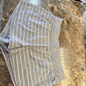 Athletic Works Gray Striped Shorts